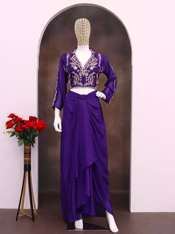 Festive Sequin Dhoti Set