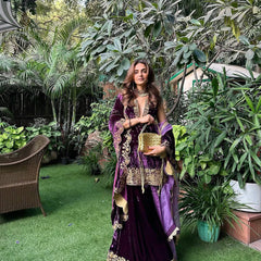 Premium Velvet Embroidered Indo Western