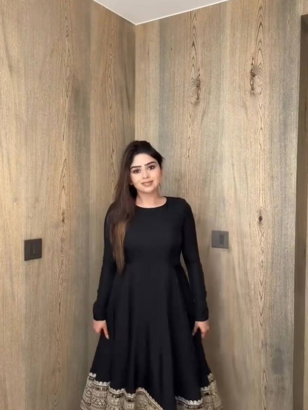 Roman Silk Anarkali Ensemble Lehenga