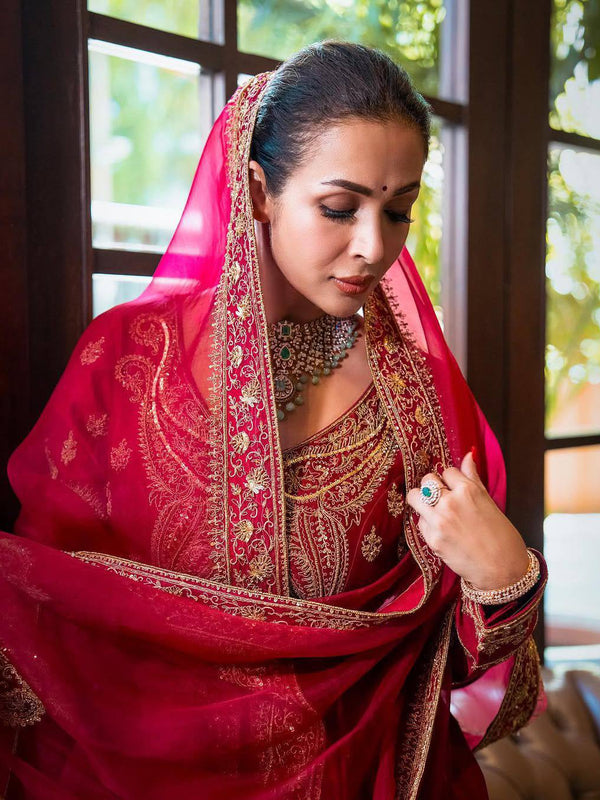 Designer Chinon Silk Lehenga