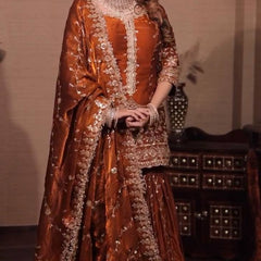 Premium Fendy Silk Heavy Embroidery Indo Western