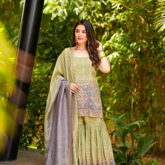 Festive Sequin Sharara Indo Western