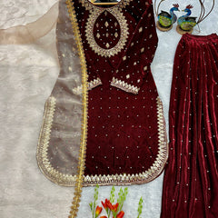 Designer Velvet Top & Plazzo DRESSES