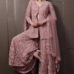 Stylish Embroidered Plazzo Indo Western