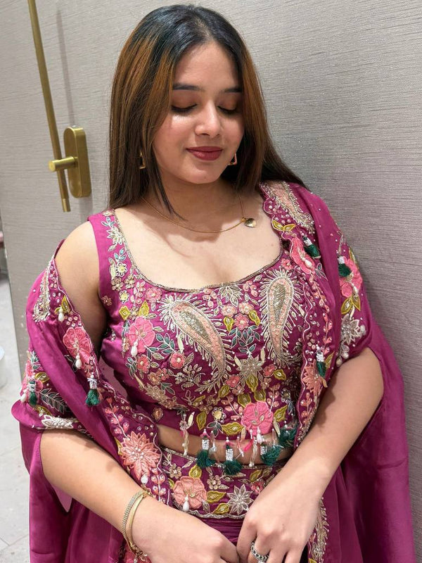 Indo Western Shrug, Dhoti & Blouse Set