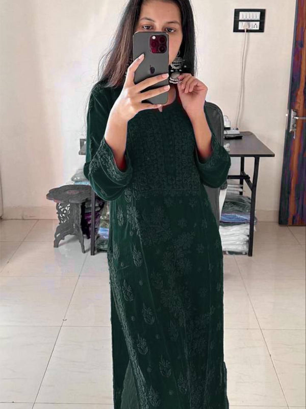 Georgette Kurti Pant Dupatta Dresses