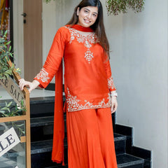 Luxury Mul Chanderi Festive Indo Western