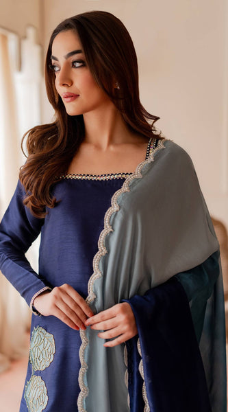 Chinon Silk Kurti with Farshi Salwar Set
