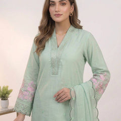 Designer Mal Chanderi Sequence Embroidered Kurta Palazzo Set With Organza Dupatta