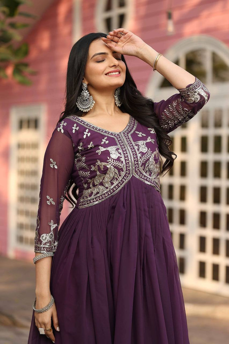 Embroidered Georgette Lehenga