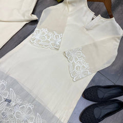 Heavy Chinon Embroidery Work Co-ord Sets
