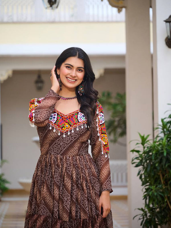 Navratri Special Gamathi Work Lehenga