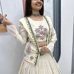 Ivory Shimmer Indo Western