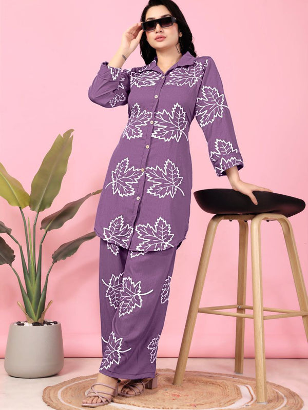 Stylish Co-Ord Set With Chain Work