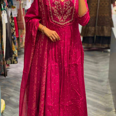 Anarkali Kurta Dresses with Malmal Dupatta