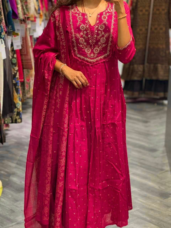 Anarkali Kurta Dresses with Malmal Dupatta