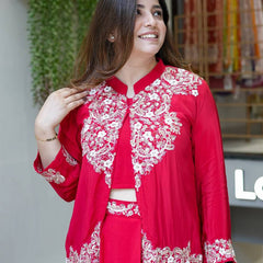 Embroidery Work 3-Piece Indo Western