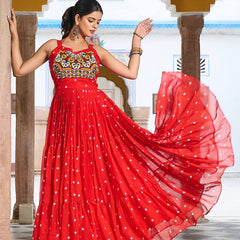 Gamathi with Real Mirror Work Lehenga