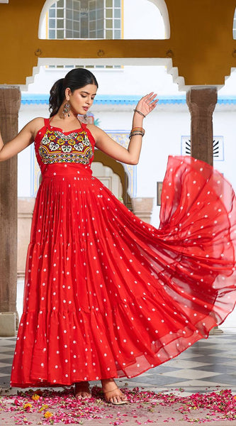 Gamathi with Real Mirror Work Lehenga