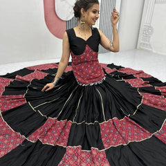Ajrakh Print Festive Lehenga