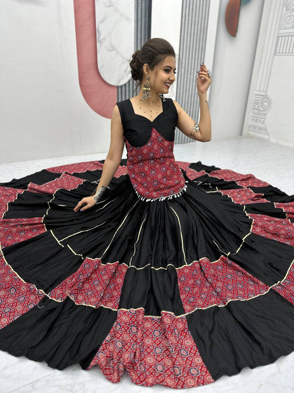 Ajrakh Print Festive Lehenga