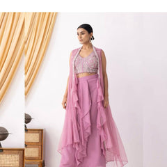 Three-Piece Handwork Indo Western