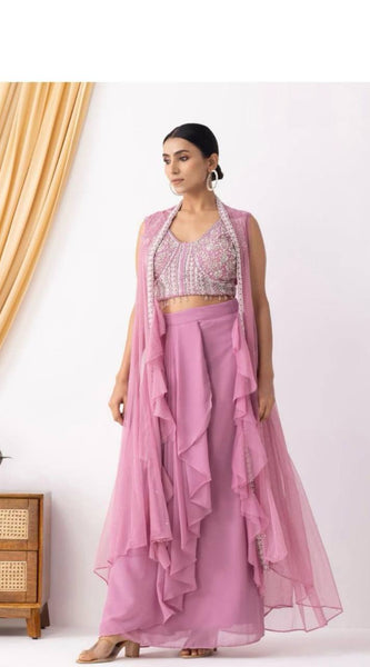 Three-Piece Handwork Indo Western