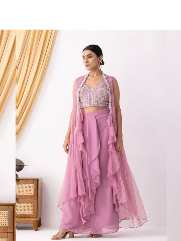 Three-Piece Handwork Indo Western
