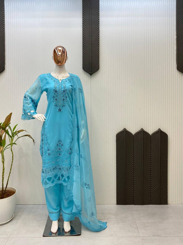 Georgette Embroidered Dresses