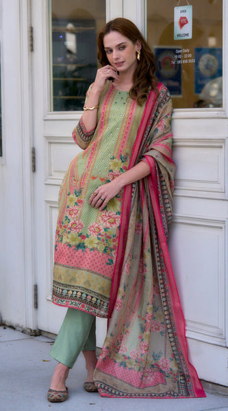 Festive Silk Blend Dresses Dupatta Set