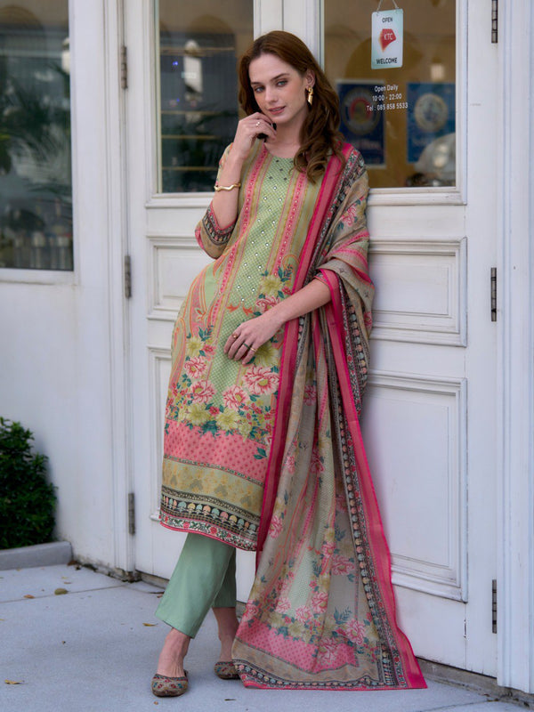 Festive Silk Blend Dresses Dupatta Set