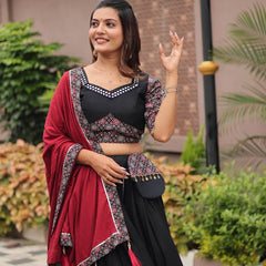 Ajrakh Print Lehenga