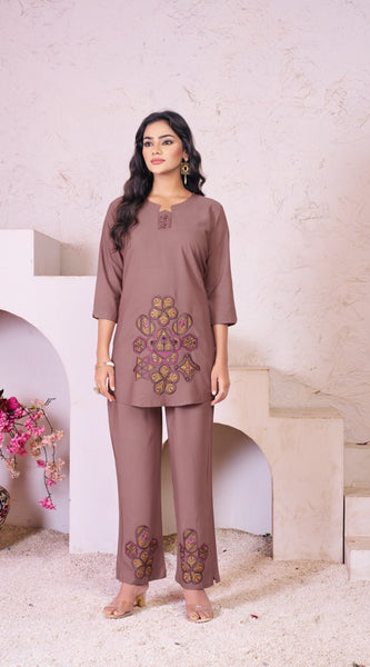Heavy Rayon Embroidery Co-Ord Sets