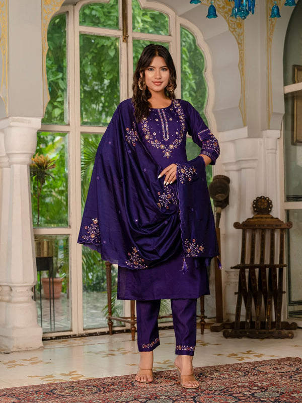 Embroidered Marina Silk Dresses
