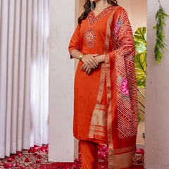 Marina Viscose Silk Embroidered Dresses