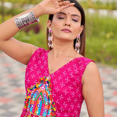 Real Mirror & Lace Work Lehenga
