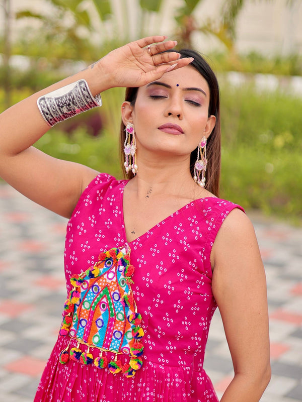 Real Mirror & Lace Work Lehenga