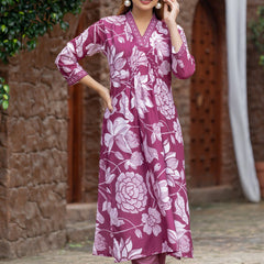 Rayon Printed Dresses with Chanderi Dupatta