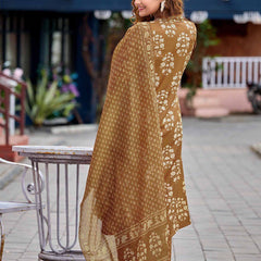 Rayon Printed Dresses with Chanderi Dupatta