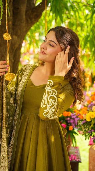 Chiffon Embroidery Trio Lehenga