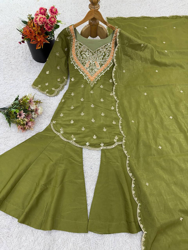 Ensemble in Simar Silk Indo Western