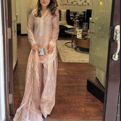 Natural Crep Silk Fully Stitched Dresses