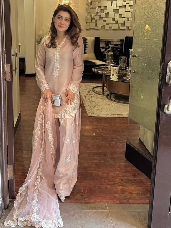 Natural Crep Silk Fully Stitched Dresses