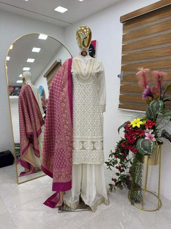 Embroidered Georgette Party Set