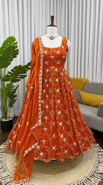 Boutique-Style Silk Anarkali Lehenga