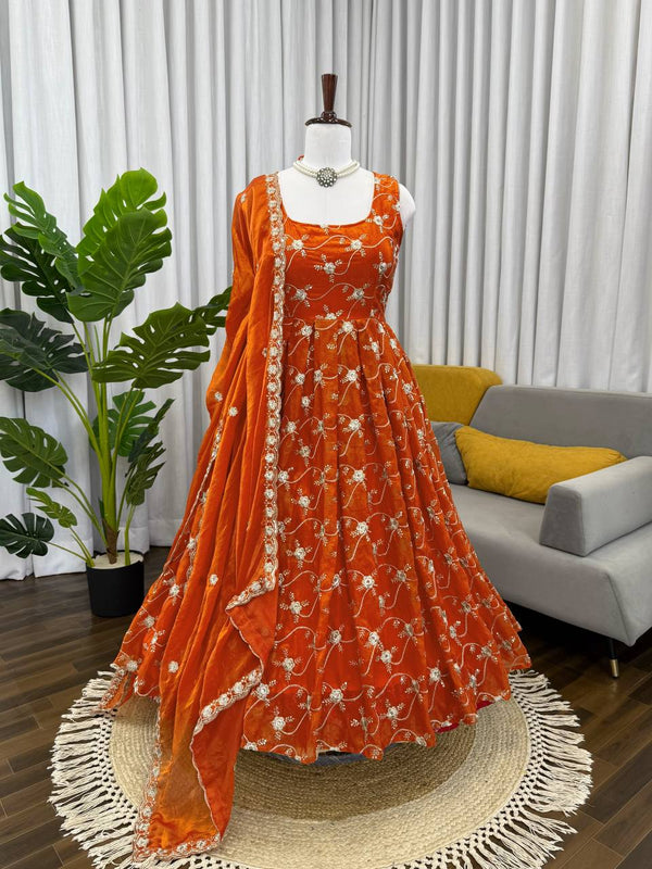 Boutique-Style Silk Anarkali Lehenga