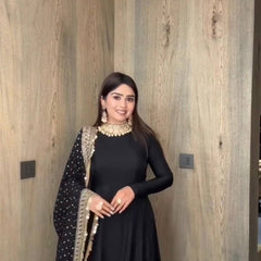 Roman Silk Anarkali Ensemble Lehenga