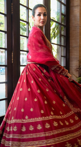 Designer Chinon Silk Lehenga