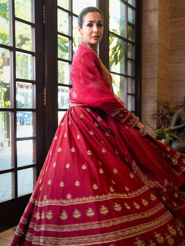 Designer Chinon Silk Lehenga