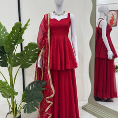 Premium Tabby Organza Indo Western